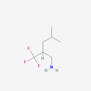 molecular formula C7H14F3N B13236643 2-(Aminomethyl)-1,1,1-trifluoro-4-methylpentane 