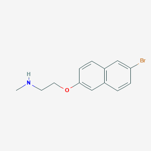 molecular formula C13H14BrNO B13236647 {2-[(6-Bromonaphthalen-2-yl)oxy]ethyl}(methyl)amine 