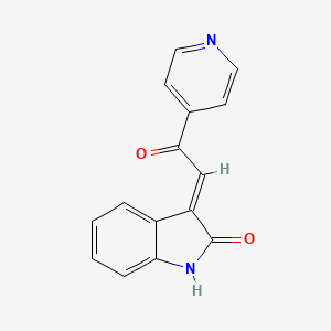 molecular formula C15H10N2O2 B13236668 3-[2-Oxo-2-(pyridin-4-yl)ethylidene]-2,3-dihydro-1H-indol-2-one 