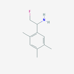 molecular formula C11H16FN B13236701 2-Fluoro-1-(2,4,5-trimethylphenyl)ethan-1-amine 