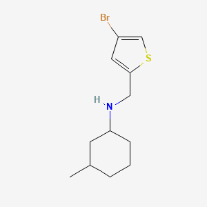 molecular formula C12H18BrNS B13236712 N-[(4-bromothiophen-2-yl)methyl]-3-methylcyclohexan-1-amine 