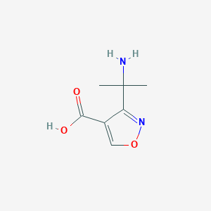 molecular formula C7H10N2O3 B13236724 3-(2-Aminopropan-2-yl)-1,2-oxazole-4-carboxylic acid 