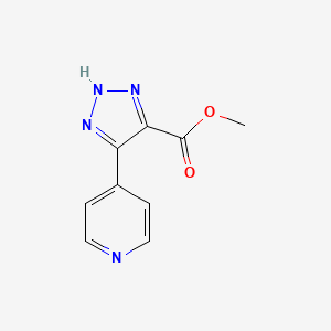 molecular formula C9H8N4O2 B13236742 Methyl 5-(pyridin-4-yl)-1H-1,2,3-triazole-4-carboxylate 