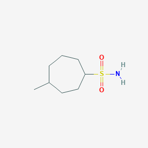molecular formula C8H17NO2S B13236763 4-Methylcycloheptane-1-sulfonamide 