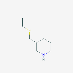 molecular formula C8H17NS B13236835 3-[(Ethylsulfanyl)methyl]piperidine 