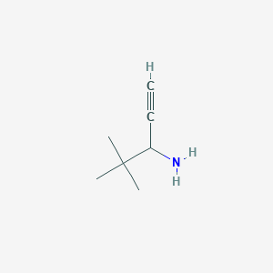 molecular formula C7H13N B13236845 4,4-Dimethylpent-1-yn-3-amine 