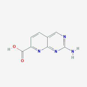 molecular formula C8H6N4O2 B13236859 2-Aminopyrido[2,3-d]pyrimidine-7-carboxylic acid 