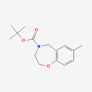 molecular formula C15H21NO3 B13236882 4-Boc-7-methyl-2,3,4,5-tetrahydrobenzo[f][1,4]oxazepine 