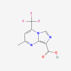 molecular formula C9H6F3N3O2 B13236914 2-Methyl-4-(trifluoromethyl)imidazo[1,5-a]pyrimidine-8-carboxylic acid 
