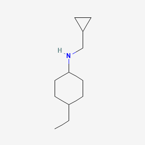 molecular formula C12H23N B13236926 N-(cyclopropylmethyl)-4-ethylcyclohexan-1-amine 
