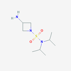 molecular formula C9H21N3O2S B13236959 3-Amino-N,N-bis(propan-2-yl)azetidine-1-sulfonamide 