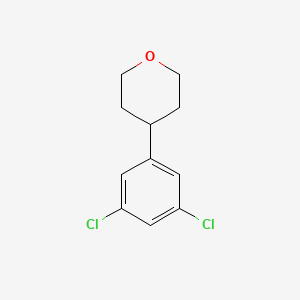 molecular formula C11H12Cl2O B13236960 4-(3,5-Dichlorophenyl)oxane 