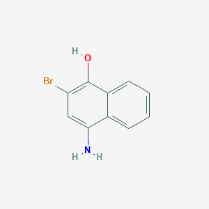 molecular formula C10H8BrNO B13236965 4-Amino-2-bromonaphthalen-1-ol 