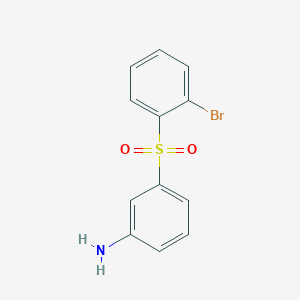 molecular formula C12H10BrNO2S B13237036 3-(2-Bromobenzenesulfonyl)aniline 