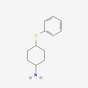 molecular formula C12H17NS B13237106 4-(Phenylsulfanyl)cyclohexan-1-amine 