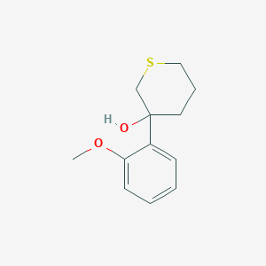 molecular formula C12H16O2S B13237112 3-(2-Methoxyphenyl)thian-3-ol 