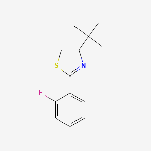 molecular formula C13H14FNS B13237123 4-tert-Butyl-2-(2-fluorophenyl)-1,3-thiazole 
