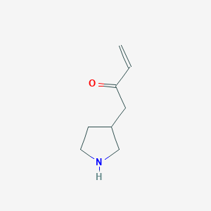 molecular formula C8H13NO B13237126 1-(Pyrrolidin-3-yl)but-3-en-2-one 