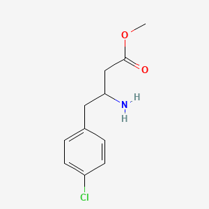 molecular formula C11H14ClNO2 B13237155 Methyl 3-amino-4-(4-chlorophenyl)butanoate 