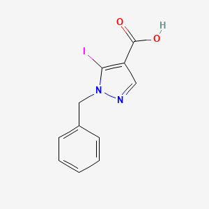 molecular formula C11H9IN2O2 B13237160 1-benzyl-5-iodo-1H-pyrazole-4-carboxylic acid 