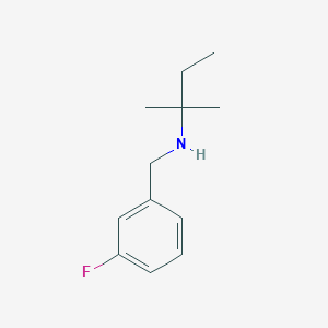 molecular formula C12H18FN B13237236 [(3-Fluorophenyl)methyl](2-methylbutan-2-YL)amine 