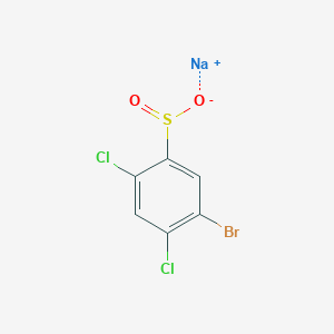 molecular formula C6H2BrCl2NaO2S B13237248 Sodium 5-bromo-2,4-dichlorobenzene-1-sulfinate 