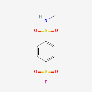 molecular formula C7H8FNO4S2 B13237317 4-(Methylsulfamoyl)benzene-1-sulfonyl fluoride 