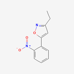molecular formula C11H10N2O3 B13237396 3-Ethyl-5-(2-nitrophenyl)-1,2-oxazole 