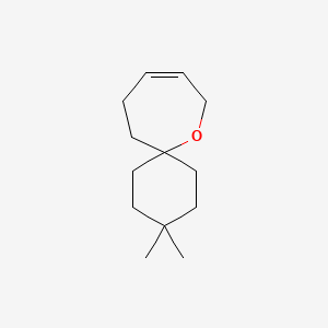 molecular formula C13H22O B13237447 3,3-Dimethyl-7-oxaspiro[5.6]dodec-9-ene 