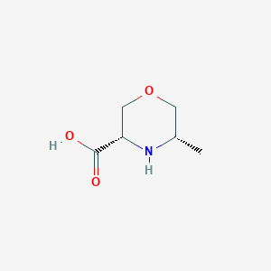 molecular formula C6H11NO3 B13237466 (3S,5S)-5-Methylmorpholine-3-carboxylic acid 