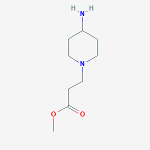 molecular formula C9H18N2O2 B13237470 Methyl 3-(4-aminopiperidin-1-yl)propanoate 