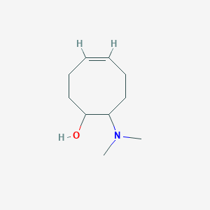 molecular formula C10H19NO B13237499 (4Z)-8-(Dimethylamino)cyclooct-4-en-1-ol 