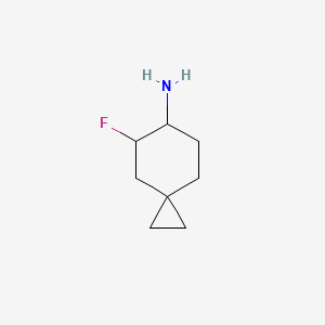 molecular formula C8H14FN B13237523 5-Fluorospiro[2.5]octan-6-amine 