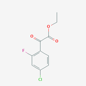 molecular formula C10H8ClFO3 B1323753 Ethyl 4-chloro-2-fluorobenzoylformate CAS No. 228998-72-9