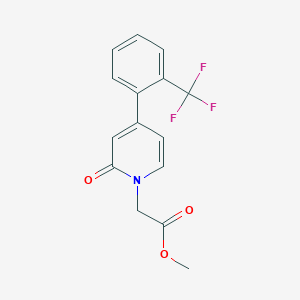 molecular formula C15H12F3NO3 B13237536 Methyl 2-{2-oxo-4-[2-(trifluoromethyl)phenyl]-1,2-dihydropyridin-1-yl}acetate 