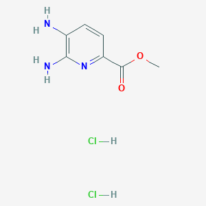 molecular formula C7H11Cl2N3O2 B13237544 Methyl 5,6-diaminopicolinate dihydrochloride 