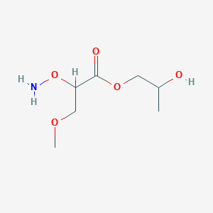 molecular formula C7H15NO5 B13237547 2-Hydroxypropyl 2-(aminooxy)-3-methoxypropanoate 