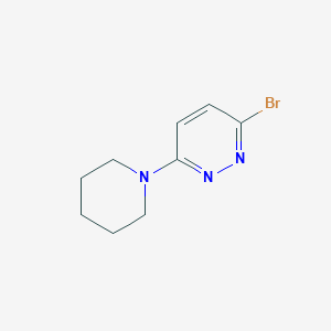 molecular formula C9H12BrN3 B13237558 3-Bromo-6-(piperidin-1-yl)pyridazine 