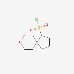 molecular formula C9H15ClO3S B13237576 8-Oxaspiro[4.5]decane-1-sulfonyl chloride 