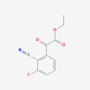 molecular formula C11H8FNO3 B1323758 Ethyl 2-cyano-3-fluorobenzoylformate CAS No. 951888-13-4