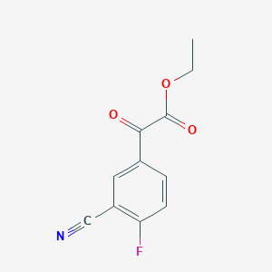 molecular formula C11H8FNO3 B1323759 Ethyl 3-cyano-4-fluorobenzoylformate CAS No. 951888-16-7