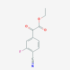 molecular formula C11H8FNO3 B1323760 Ethyl 4-cyano-3-fluorobenzoylformate CAS No. 951888-19-0
