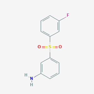molecular formula C12H10FNO2S B13237612 3-(3-Fluorobenzenesulfonyl)aniline 
