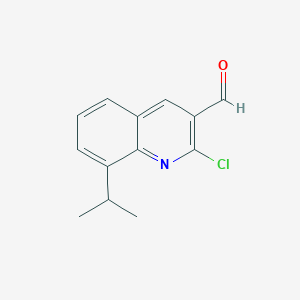 molecular formula C13H12ClNO B13237613 2-Chloro-8-isopropyl-quinoline-3-carbaldehyde 