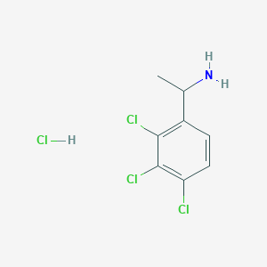 molecular formula C8H9Cl4N B13237661 1-(2,3,4-Trichlorophenyl)ethan-1-amine hydrochloride 