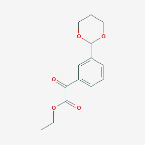 Ethyl 3-(1,3-dioxan-2-YL)benzoylformate