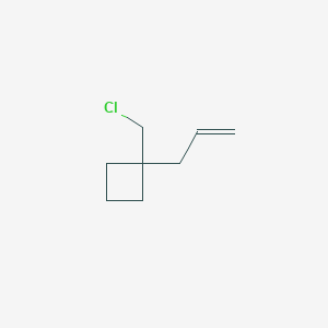 molecular formula C8H13Cl B13237676 1-(Chloromethyl)-1-(prop-2-en-1-yl)cyclobutane 