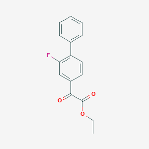 molecular formula C16H13FO3 B1323775 Ethyl 3-fluoro-4-phenylbenzoylformate CAS No. 951888-52-1