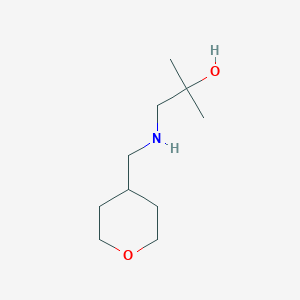 molecular formula C10H21NO2 B13237762 2-Methyl-1-[(oxan-4-ylmethyl)amino]propan-2-ol 