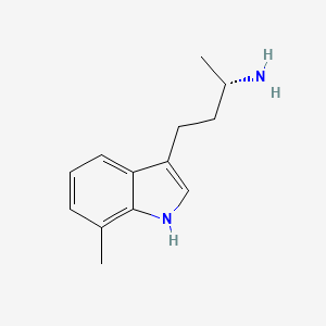 molecular formula C13H18N2 B13237781 (2S)-4-(7-Methyl-1H-indol-3-yl)butan-2-amine 